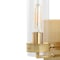 Jonathan Y Harper 4.5 in. 1-Light Coastal Minimalist Iron/Glass LED Sconce, Brass Gold/Clear, 2PK JYL9909A-SET2 - alternate 4