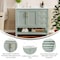 Flash Furniture Vega 42in. Vanity w/Sink, Cabinet w/Gold Hardware, Open Shelf & 3 Drawers, Marble Counter, Sage/Wht FS-VEGA42-SG-HDGLD-GG - alternate 4