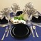 Smarty Had A Party Black Flat Round Disposable Plastic Dinnerware Value Set, 240PK 830-B-VP-CASE - alternate 4