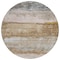 Homeroots 8' Beige Brown And Gray Round Abstract Washable Indoor Outdoor Area Rug 605975 - alternate 4