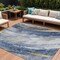 Homeroots 9' X 12' Blue Gold And Ivory Abstract Washable Indoor Outdoor Area Rug 617429 - alternate 1