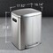 Happimess Marco Rectangular 10.6-Gallon Double Bucket Trash Can with Soft-Close Lid, Platinum Silver HPM1005A - alternate 7