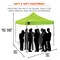 Ergodyne Lime Enclosed Pop-Up Tent Kit - 10ft x 10ft 6057 - alternate 6