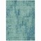 Homeroots 3' X 5' Teal Blue And Gray Geometric Washable Indoor Outdoor Area Rug 594587 - alternate 3