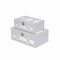 Homeroots Set of Two White Mirrored Glass And Wood Box With Lid, 2PK 399676 - alternate 6