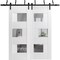 Vdomdoors Sliding Closet Opaque Glass Barn Bypass Doors 36x96 inches Sete 6999 White Silk with Mirror Modern SETE6999BBB-WS-3696 - alternate 1