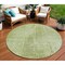 Homeroots 8' Sage And Green Round Abstract Washable Indoor Outdoor Area Rug 587298 - alternate 1