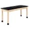 Diversified Spaces Plain Apron Table, Maple, Maple Wood Frame, 60 in W, Black P760LBBM30N - alternate 1