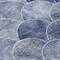 Homeroots 8' Denim Blue And Gray Round Abstract Washable Indoor Outdoor Area Rug 577663 - alternate 4