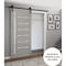 Sartodoors Barn Interior Door, 30" x 84", Gray QUADRO4088BD-B-SSS-3084 - alternate 1