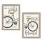 Homeroots Set Of Two Pedal it Out 1 Brown Framed Print Wall Art, 2PK 405899 - alternate 1