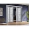 Sartodoors Sliding Closet Double Bi-fold Doors Grey Solid Core Modern Interior VEREGIO7602DBF-GRE-96 x 96 (4* 24x96) - alternate 4