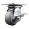 Service Caster 4 Inch Heavy Duty Thermoplastic Rubber Caster with Ball Bearing and Brake SCC SCC-35S420-TPRBF-SLB - alternate 1