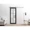 Sartodoors Sturdy Barn Door Frosted Tempered Glass Planum 2122 Black 36x96 Solid Core Modern Interior PLANUM2122BD-S-BLK-36 x 96 - alternate 4