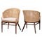 Bali & Pari Lumajang Bohemian Light Honey Rattan and Wood 2-Piece Dining Chair Set 251-2PC-13760-ZORO - alternate 1