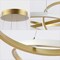 Jonathan Y Alexia 25" Abstract Integrated LED Metal Adjustable Pendant, Gold Painting JYL7219B - alternate 5