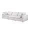 Homeroots 122" Pearl Fabric Reclining Sofa 720408 - alternate 4
