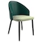Leisuremod Paradiso Collection Modern Dining Seat in Green, with Light Grey Fabric Seat PC50GLGR - alternate 1