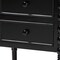 Baxton Studio Malinda Classic Black Wood 3-Drawer End Table with Spindle Legs 253-14067-ZORO - alternate 2