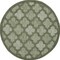 Homeroots 4' Dark Green And Light Green Round Geometric Indoor Outdoor Area Rug 572335 - alternate 1