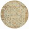 Homeroots 8' Gold And Ivory Round Patchwork Washable Indoor Outdoor Area Rug 631427 - alternate 5