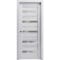 Sartodoors Sliding French Pocket Door 18 x 96in, Nordic White W/ Frosted Glass, Kit Trims Rail Hardware QUADRO4445PD-NOR-1896 - alternate 1