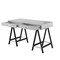 Homeroots 47" Light Gray and Black Writing Desk With Two Drawers 543801 - alternate 3