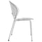 Leisuremod Opulent Modern Plastic Dining Side Chair with Chrome Metal Legs in Clear, 2PK OC20CL2 - alternate 5