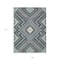 Homeroots 9' X 12' Pewter Charcoal And Sky Blue Tribal Washable Indoor Outdoor Area Rug 598152 - alternate 4