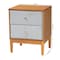 Baxton Studio Taylin Mid-Century Grey Corduroy and Oak Brown Wood 2-Drawer Nightstand 257-14145-ZORO - alternate 5