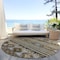 Homeroots 8' Chocolate Taupe And Gold Round Tribal Washable Indoor Outdoor Area Rug 615406 - alternate 4