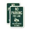 Signmission No Parking Fire Lane With Graphic Violators Booted or, 18'' X 24'', Heavy Gauge Aluminum, 2PK A-1824-2PACK-23737 - alternate 1
