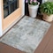 Homeroots 3' X 5' Brown Taupe And Gray Abstract Washable Indoor Outdoor Area Rug 587872 - alternate 1