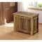 Homeroots 23" Brown Solid Wood Laundry Hamper With Lid 383591 - alternate 5