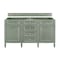 James Martin Vanities Brittany 60" Dbl Vanity, Smokey Celadon, w/ 3 CM Siberian Silestone Top w/FreePower Wireless Charger 650-V60D-SC-FSFR - alternate 5