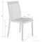 Leisuremod Mace 3-Piece Outdoor Dining Set, Plastic Square Table & 2 Stackable Chairs, White MT31C19WH2 - alternate 4