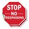 Signmission Stop No Trespassing, 4 inch X 4 inch, Vinyl Decal, 2PK OC-D-2PACK-4-269 - alternate 1