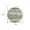 Homeroots 8' Sage And Beige Round Striped Washable Indoor Outdoor Area Rug 605905 - alternate 4