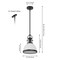 Jonathan Y Homer 10" 1-Light Modern Industrial Metal LED Dome Pendant, White/Matte Black JYL9535E - alternate 3