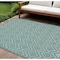 Homeroots 7' X 10' Aqua Indoor Outdoor Area Rug 522105 - alternate 1