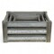 Homeroots Set of Three Gray Solid Wood And Metal Crate, 3PK 487690 - alternate 6