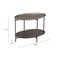 Homeroots 26" Antiqued Bronze and Black Steel Oval Two Tier Coffee Table 556717 - alternate 3