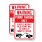 Signmission Warning Permit Parking Only Vehicles Without Permits Wi, 18'' X 24'', Heavy Gauge Aluminum, 2PK A-1824-2PACK-22711 - alternate 1