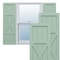 Ekena Millwork True Fit PVC Center X-Board Farmhouse Fixed Mount Shutters, Seaglass , 15W x 68H, PR TFP107FH15X068SG - alternate 1