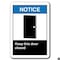 Signmission 10 in Height, Plastic, 10" x 7", ANSI-710NS Keep This Door Closed ANSI-710NS Keep This Door Closed - alternate 1