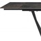 Homeroots 71" Black Stone and Metal Self-Storing Leaf Dining Table 372069 - alternate 2