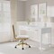 Martha Stewart Hutton Shaker Style Home Office 3 Drawer Desk in White w/Polished Brass Hardware ZG-ZP-20-WH-GLD-MS - alternate 6