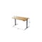 Homeroots 48" Adjustable Brown and Gray Stainless Steel Computer Desk 397739 - alternate 6