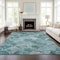 Homeroots 10' X 14' Teal Blue Aqua And Gray Abstract Washable Indoor Outdoor Area Rug 577696 - alternate 6