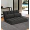 Homeroots 45" Gray Futon Convertible Sleeper Loveseat and Toss Pillows 526470 - alternate 2
